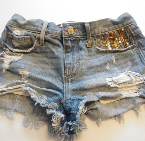Abercrombie & Fitch Pants - Abercrombie & Fitch Distressed Denim Shorts
